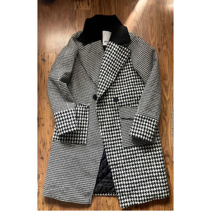 NVLT Black and White Houndstooth Coat